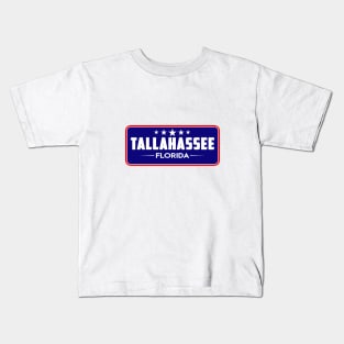 Tallahassee Florida Tropical Beach Surfing Surf  Vacation FL Kids T-Shirt